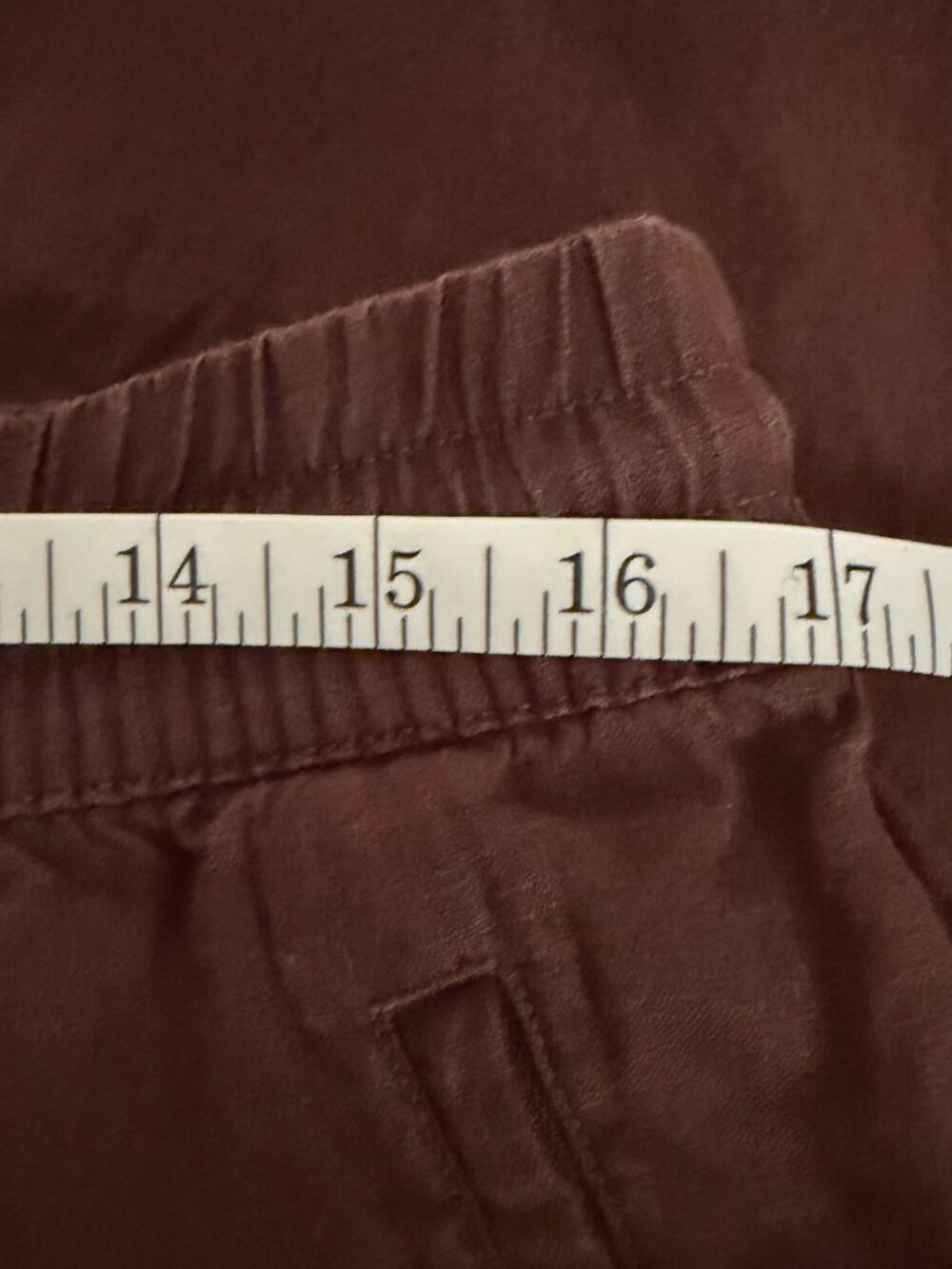 Athleta Retreat Linen High Rise Wide Leg Pant Size Large Petite Brown NWOT - Picture 11 of 14